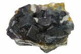 Multicolored Fluorite Crystals on Quartz - China #149755-4